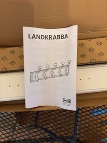 New IKEA Landkrabba Rack wirh 5 hooks , white 50 cm