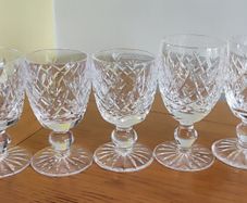Selection Of Vintage Waterford Crystal Sherry Glasses