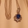 Premium Cobalt Blue Spinel Silver Pendant and Chain Image 7