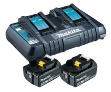 MAKITA DC18RD Double Charger & 2 x BL1860B 18V Battery 6Ah Set
