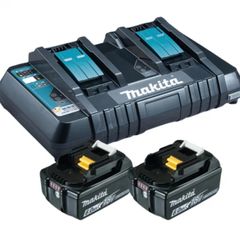 MAKITA DC18RD Double Charger & 2 x BL1860B 18V Battery 6Ah Set