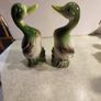 SET OF 2 Rare find,  Kitsch 1960s Green Mallard Duck Figure, Figurine, Ornament - Vintage Ceramic Image 7