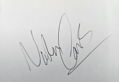 Nathan Carter signed white card