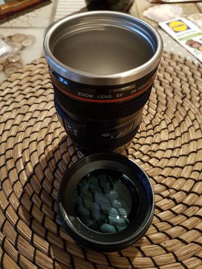 Camera lens mug