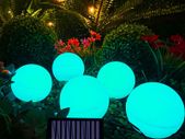 Solar String Ball Lights 5 LED 16 RGB Colour Changing Mood Fairy Lights Outdoor Garden Waterproof Decorations for Pathway Patio Yard Lawn Walkway Ground, 15 cm Diameter 5 Pcs Tandem