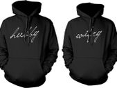 Cute Matching Couple Hoodies - Hubby and Wifey perfect wedding gift