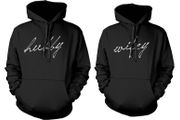 Cute Matching Couple Hoodies - Hubby and Wifey perfect wedding gift