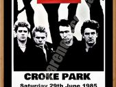 U2 Croke Park 1985 concert poster with ticket reproduction print