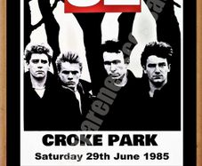 U2 Croke Park 1985 concert poster with ticket reproduction print