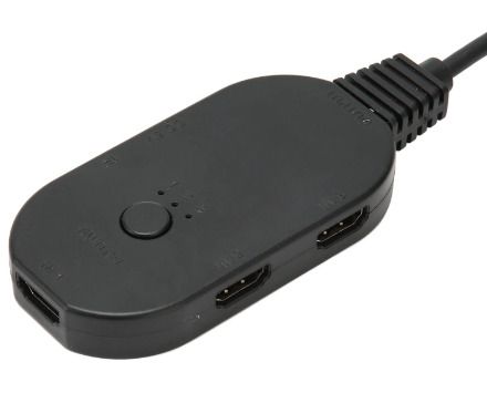 3 in 1 Output HD Multimedia Interface Switch, 3 Port Video Switch Quick Setup 4K 60Hz Plug and Play