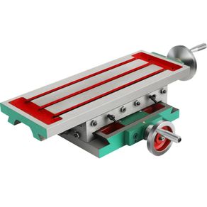Milling Table 17.7 x 6.7Inch (450 x 170 mm) Compound Slide Milling Table 30KG Multifunction Worktable Cross Milling Machine Compound 2 Axis 4 Ways for All Drill Stands Bench Drilling Milling Machine