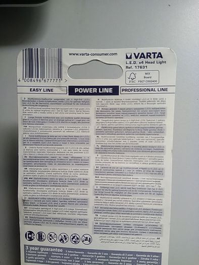 Varta LED Headlight + Batteries