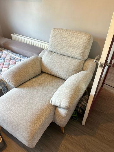 Large sofa, L shape with storage & single chair, all reclining