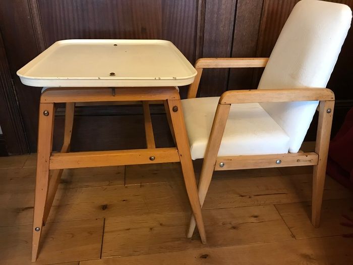 Child's chair & table/stool