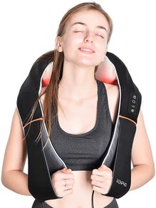 Neck and Shoulder Back Massager with Heat, Shiatsu Electric Massage Pillow Deep Tissue 3D Kneading for Relief on Muscles of Leg, Foot, Waist, Gifts for Women and Men