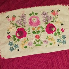 Handmade Vintage Embroidered Pillow Cover