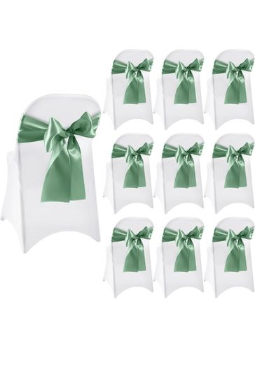Folding Chair Stretch Covers with green sash - 40 in total. Never opened