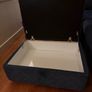 DFS Navy Corner Sofa with Storage Footstool.  Excellent Condition Image 4