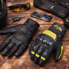Premium Genuine Leather Motorcycle Gloves Racing & Touring Gloves