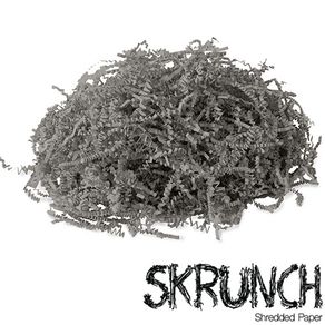 SKRUNCH - Grey Shredded Paper - Crinkle cut
