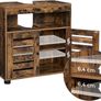 Under Sink Cabinet, Bathroom Vanity Unit, Storage Cupboard, 60 x 30 x 63 cm, with 2 Louvered Doors, Adjustable Shelf, Rustic Brown BBK04BX Image 3