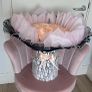 Gorgeous Fluffy Champagne Bouquet- Luxury Pink and Black Wrapping Image 3