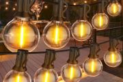 FREE EXPRESS SHIPPING Garden String Light, 30M/100Ft IP45 Waterproof LED Festoon Lights Outdoor, Indoor Outdoor Globe String Lights for Garden, Yard, Wedding, Christmas, Backyard, Terrace, Party