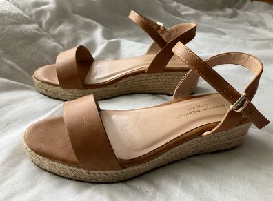 Dorothy Perkins Brown Wedge Sandals Size 5