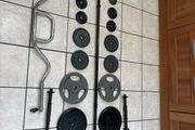 Full Weightlifting Gym Weights And Bars Set, Complete Collection!