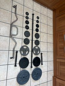 Full Weightlifting Gym Weights And Bars Set, Complete Collection!