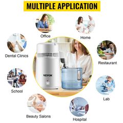 Pure Water Distiller Stainless Steel 4L Dental Distilled Water Machine Filter Medical Labs Electric Distillation Purifier