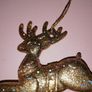 Pair of Gold Shimmering Reindeers Image 4