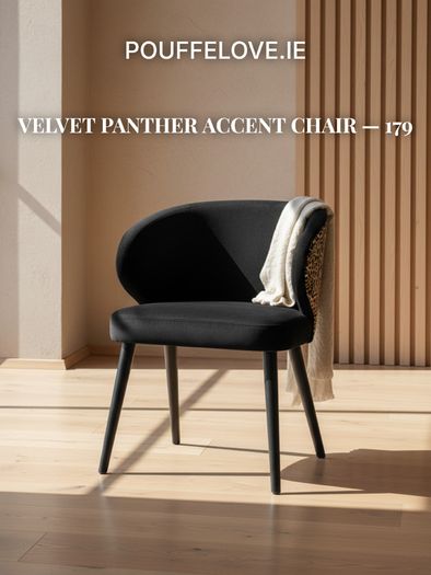 Velvet Panther Accent Chair