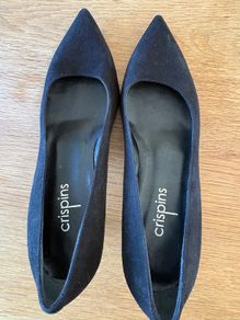Black Suede Crispins Womens Medium heel shoes Size 9 (43)