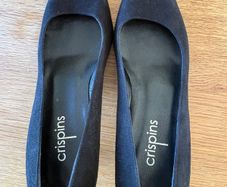 Black Suede Crispins Womens Medium heel shoes Size 9 (43)