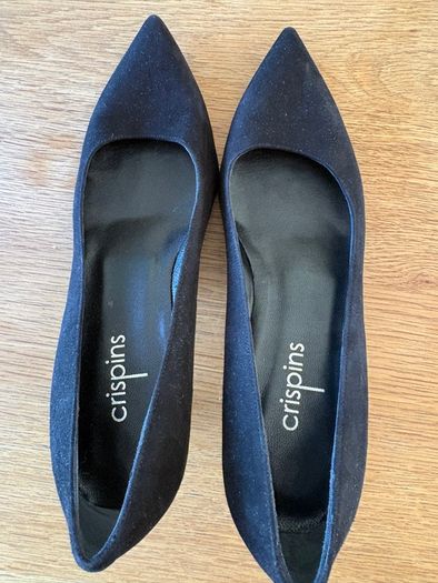 Black Suede Crispins Womens Medium heel shoes Size 9 (43)
