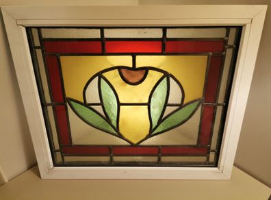 Stained glass set in double glazing