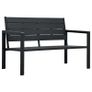 Garden Bench 120 cm HDPE Black Wood Look Image 2