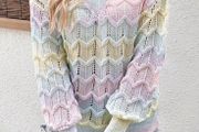 Ombre V neck jumper