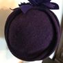 Woollen Purple Hat with flowers Image 7
