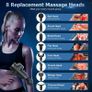 Massage Gun Deep Tissue,30 Speeds Powerful Percussion Muscle Massager,2500mah Electric Handheld Muscle Massage Gun,Portable Fascia Gun with 8 Massager Heads for Athletes Muscle Tension Pain Relief Image 6