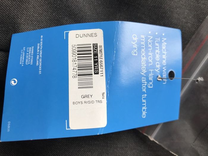 Grey boys uniform trousers