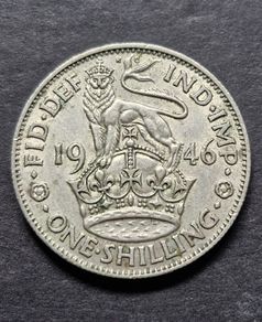 1946 United Kingdom 1 Shilling - George Vl silver coin