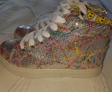 Funky sparkle ankle high runners - NEW - from USA