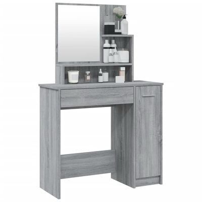 MULTIPLE COLOURS AVAILABLE Dressing Table with Mirror Grey Sonoma 86.5x35x136 cm