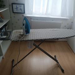 ironing board and iron