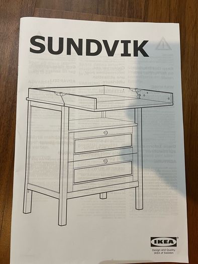 IKEA Sundvik baby change table nursery storage unit