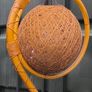 Vintage Mid-Century Bamboo Floor Lamp & Plant Stand Boho Retro Style Image 2