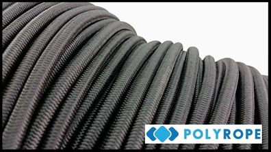 Elastic Bungee Rope Shock Cord BLACK Diameter 8mm x 10 meters
