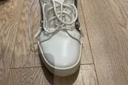 As New, size 9-10, Giuseppe Zanotti White Low Top Trainers